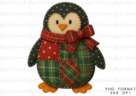 Download Penguin Christmas Patchwork Clipart - Premium Bundle