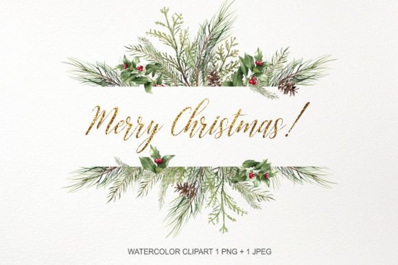 Download Watercolor Christmas Frame Border PNG - Frame Collection