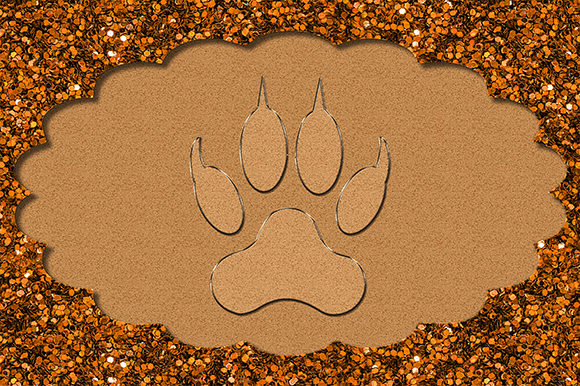 Download Animal Cat Dog Wolf Footprint Paw Frame - Frame Collection