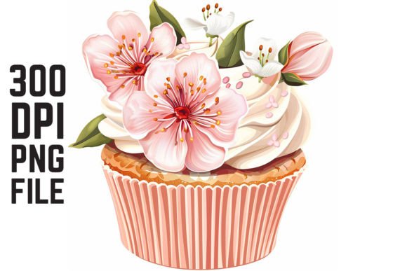Download Spring Flowers Cupcake Clipart - Cupcake clipart Collection
