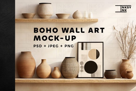 Download Boho Wall Art Mockup | Picture Frame PSD - Frame Collection