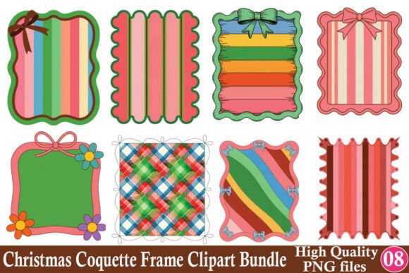 Download Coquette Christmas Frame Border Clipart - Frame Collection