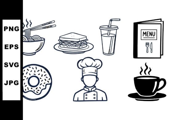 Download Minimalist Cafe Icon Clipart Set - Minimal Collection