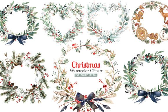 Download Watercolor Christmas Frame PNG Clipart - Frame Collection