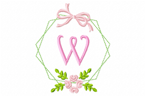 Download Frame Flower Monogram Letter W - Frame Collection