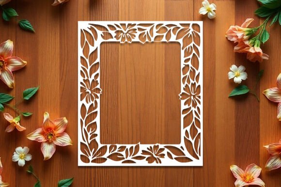 Download Floral Photo Frame Paper-Cut SVG - Frame Collection
