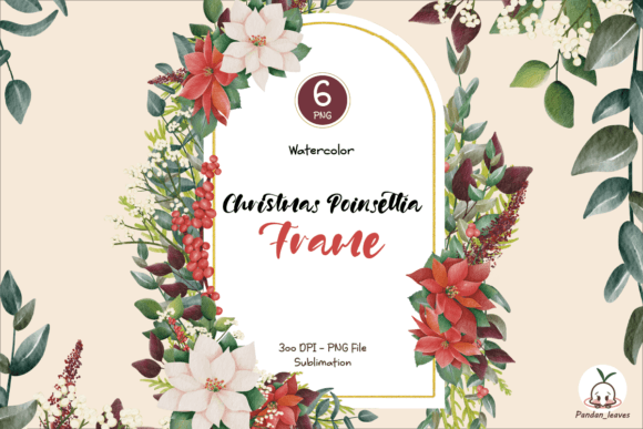 Download Watercolor Christmas Frame Arrangements - Frame Collection