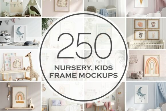 Download Kids Nursery Frame Mockup Bundle - Frame Collection