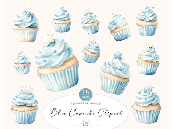 Download Blue Cupcake Clipart - Cupcake clipart Collection