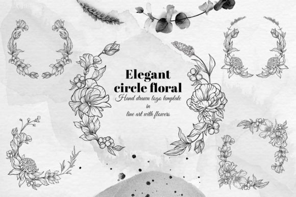 Download Elegant Circle Floral Frame - Frame Collection