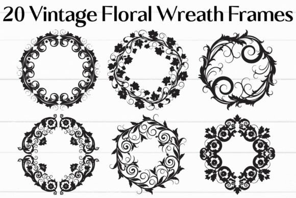 Download Vintage Floral Wreath Frame - Frame Collection