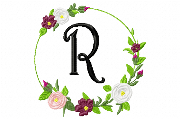 Download Frame Roses Monogram Letter R - Frame Collection