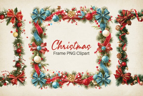Download Christmas Frame PNG Clipart Set - Frame Collection