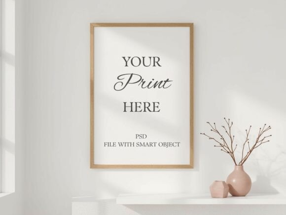 Download Vertical Wood Frame Mockup Zen Decor - Frame Collection