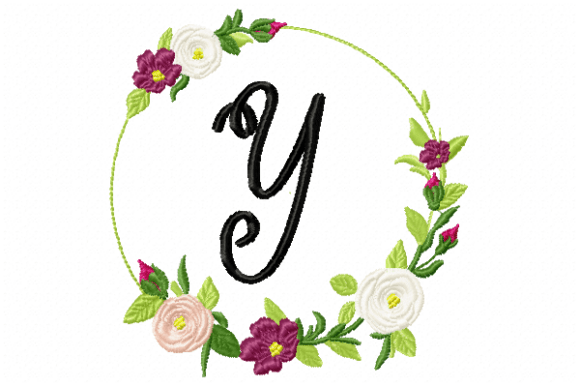 Download Frame Roses Monogram Letter Y - Frame Collection