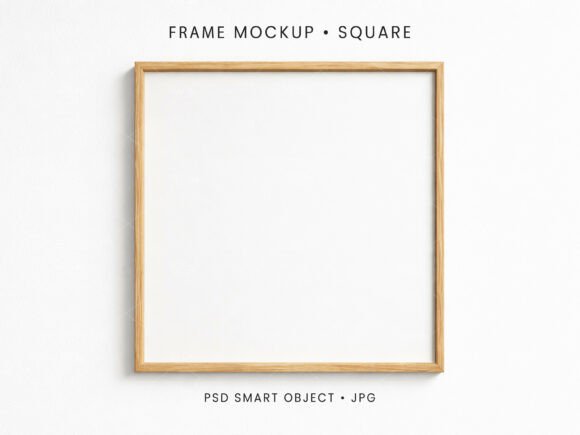 Download Square Wood Frame Mockup Artwork Display - Frame Collection