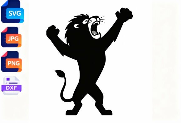 Download Roaring Lion Silhouette SVG PNG DXF JPG - Premium Resources