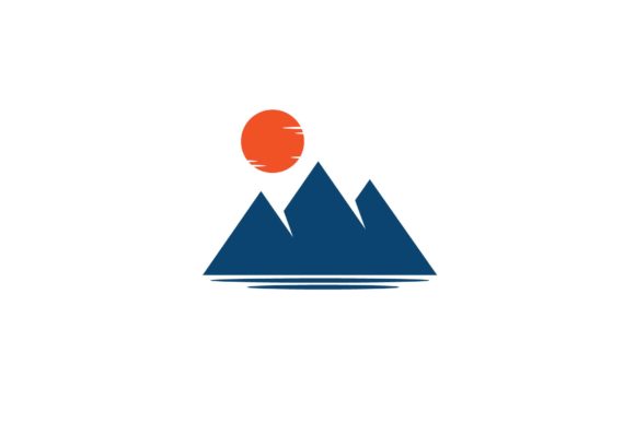 Download Minimalist Modern Mountain and Sun Logo - Minimal Collection