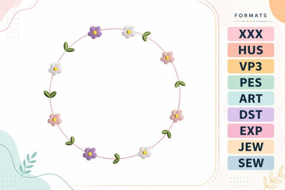 Download Minimal Floral Circle Frame - Premium Resources