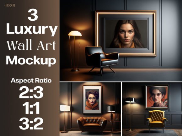 Download Luxury Frame Mockup Bundle. Modern Frame - Frame Collection