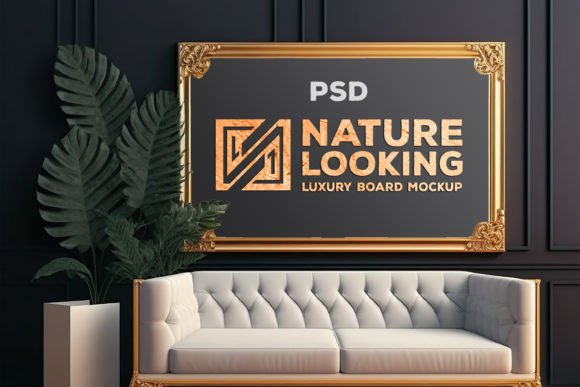 Download Frame Mockup on the Luxury Interior - Frame Collection