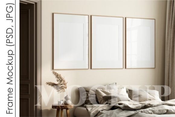 Download Gallery Frame Mockup in Bedroom Interior - Frame Collection