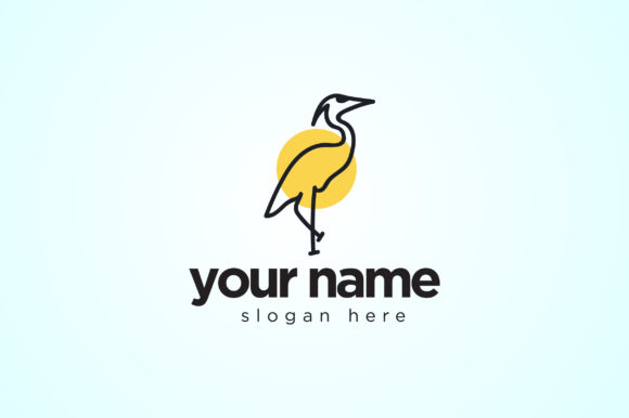 Download Minimalist, Modern, Elegant Heron Logo - Minimal Collection