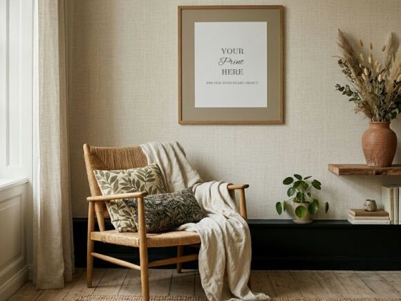 Download Square Frame Mockup Boho Interior Poster - Frame Collection