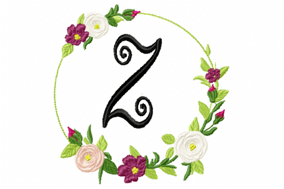 Download Frame Roses Monogram Letter Z - Frame Collection