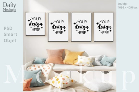 Download Nursery Frame Mockup, Boho Interior - Frame Collection