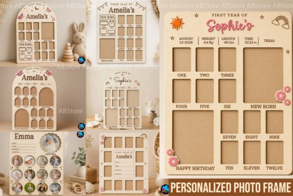 Download My First Year Photo Frame Laser Cut - Frame Collection
